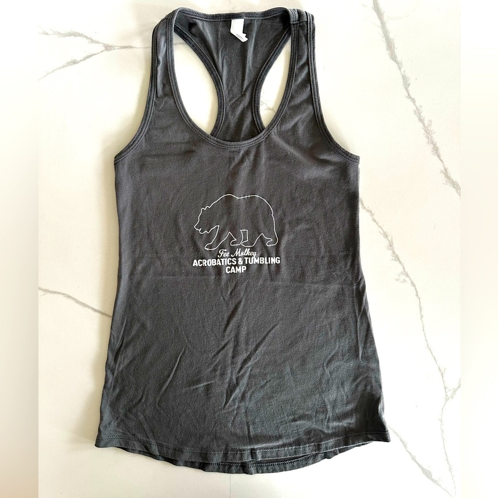 Baylor Fee Mulkey Acro & Tumbling camp fitted tank top, adult extra small (XS)